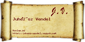 Juhász Vendel névjegykártya