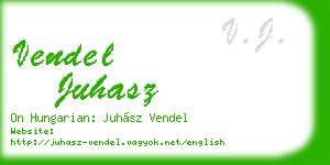 vendel juhasz business card